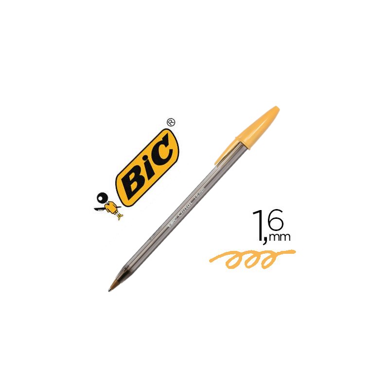 BOLIGRAFO BIC CRISTAL FUN NARANJA 1,6mm